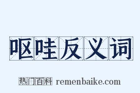 呕哇反义词是什么意思的图片